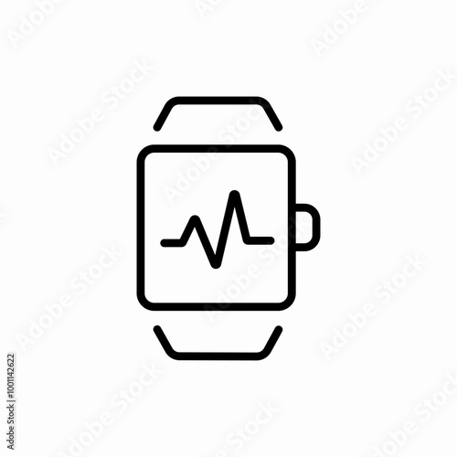 smartwatch healty care icon sign vector