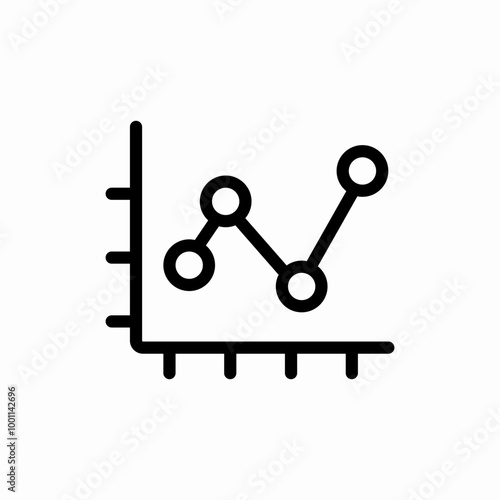 statistic graph icon sign vector