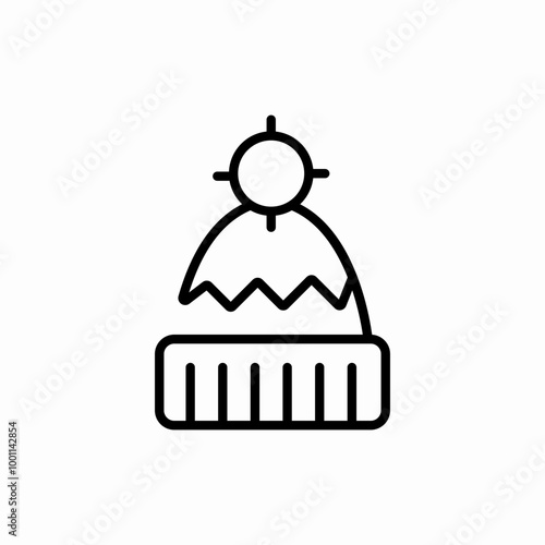 winter hat icon sign vector