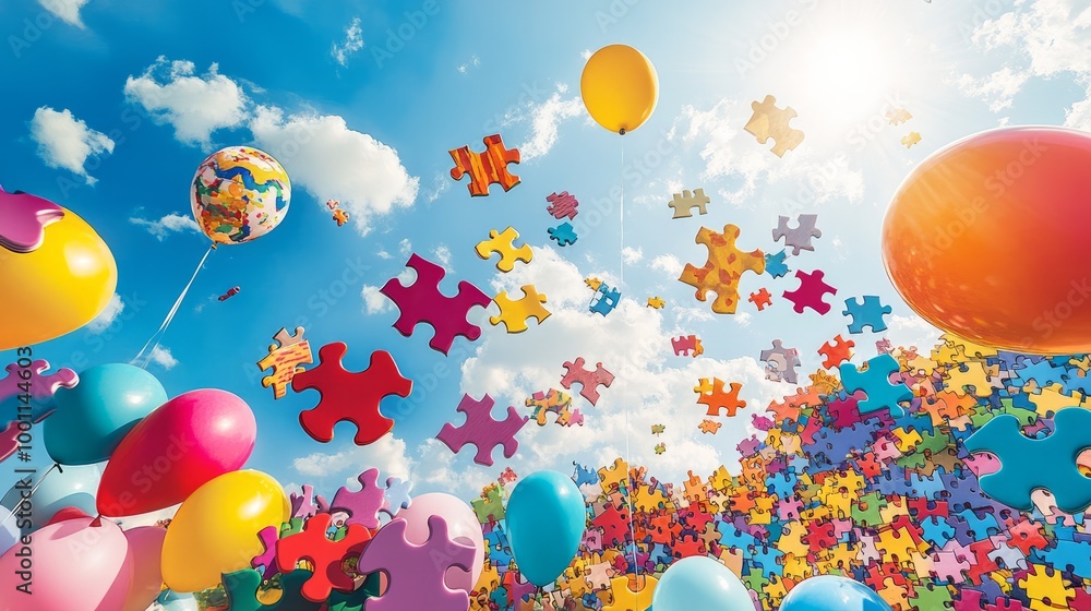 Colorful Puzzle Celebration Colorful Puzzle Celebration