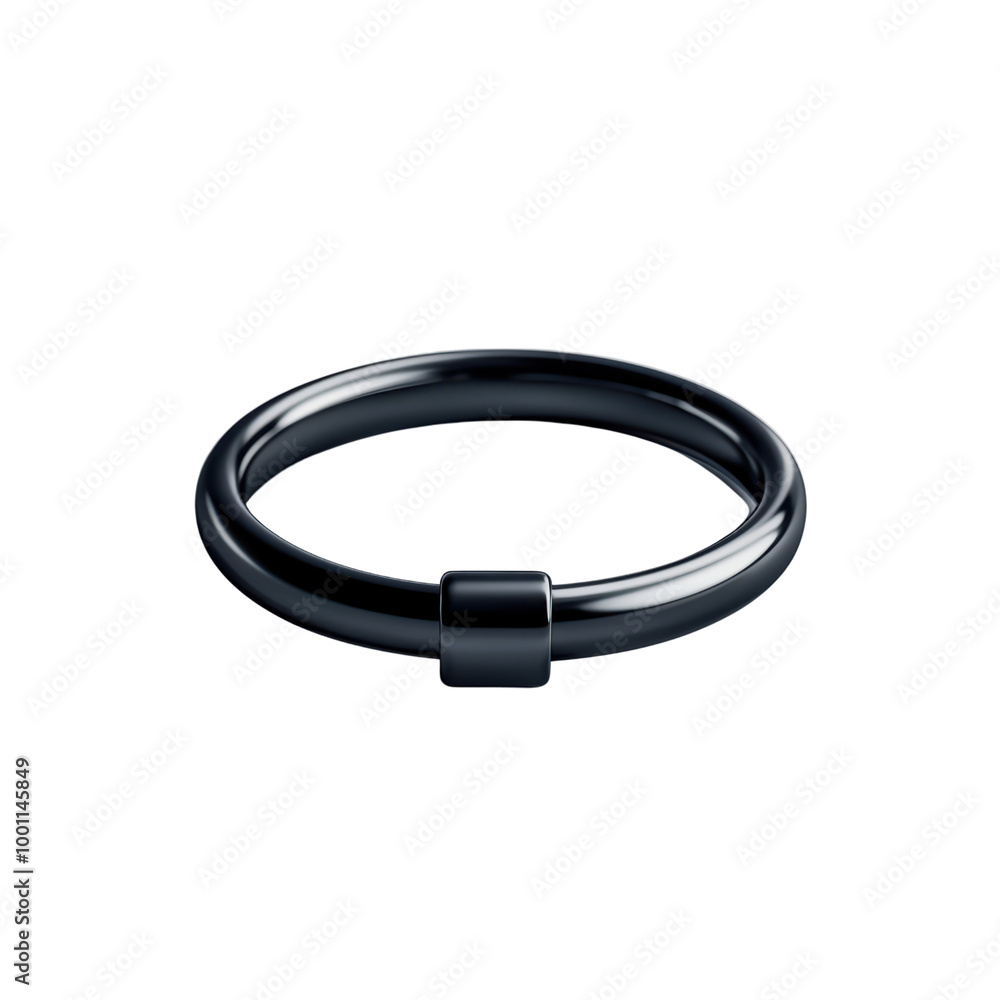 Sleek black ring with minimalist design Sleek black ring with minimalist design