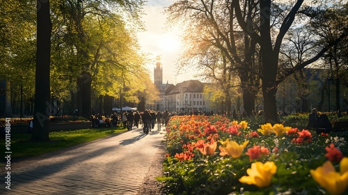 Munich Hofgarten in Spring A Picturesque Walk Through the City Park photo