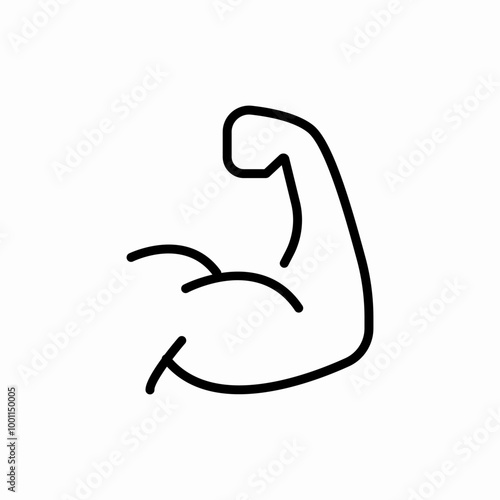 biceps muscle icon sign vector