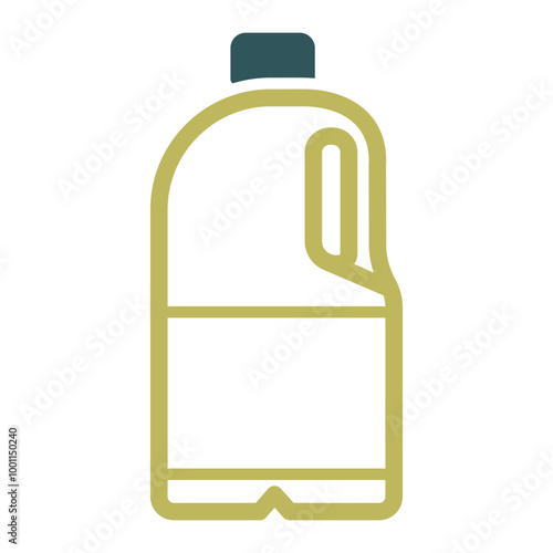 Milk plastic bottle vector icon