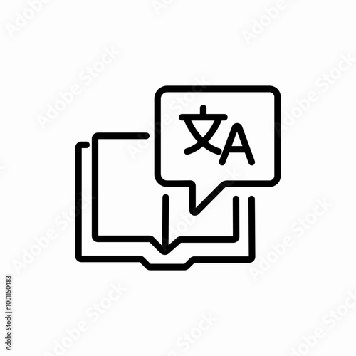 translate book icon sign vector