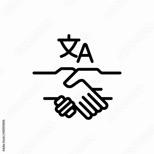 translation meeting icon sign vector
