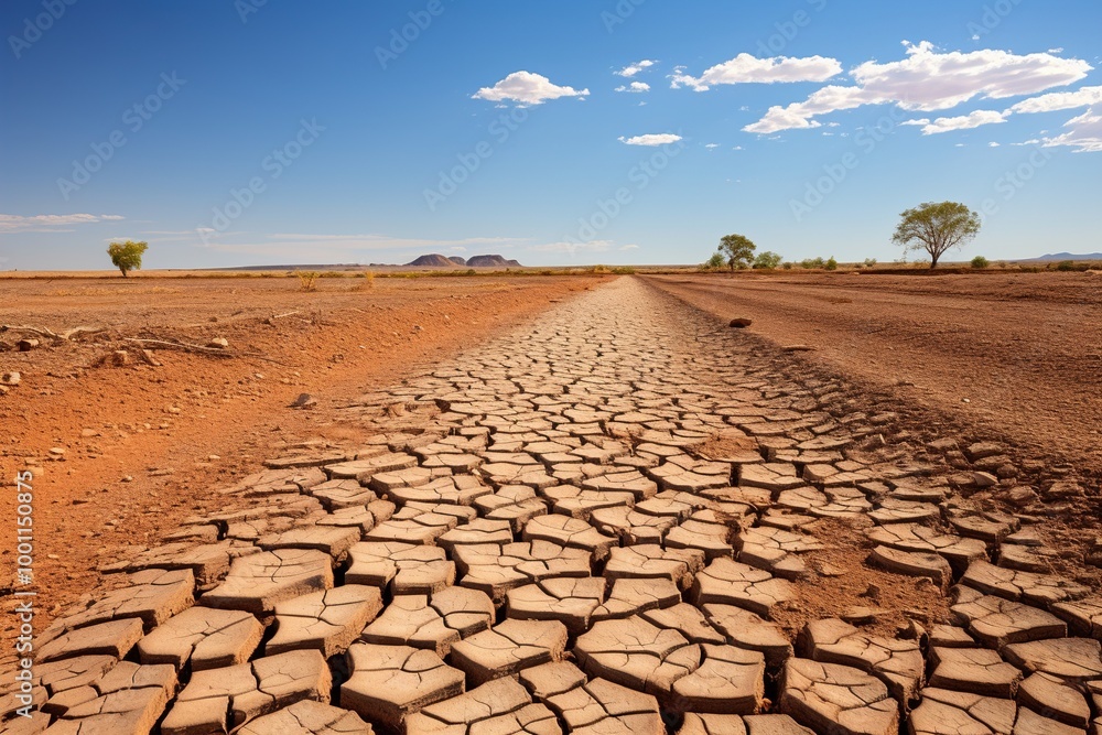 Fototapeta premium drought. cracked ground