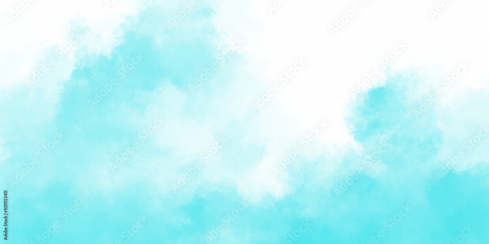 Abstract white and blue isolated cloud cumulus clouds. blue aquarelle painted realistic fog or mist smoky textured canvas design. White and ash messy wall stucco texture background. Abstract white and blue isolated cloud cumulus clouds. blue aquarelle painted realistic fog or mist smoky textured canvas design. White and ash messy wall stucco texture background.