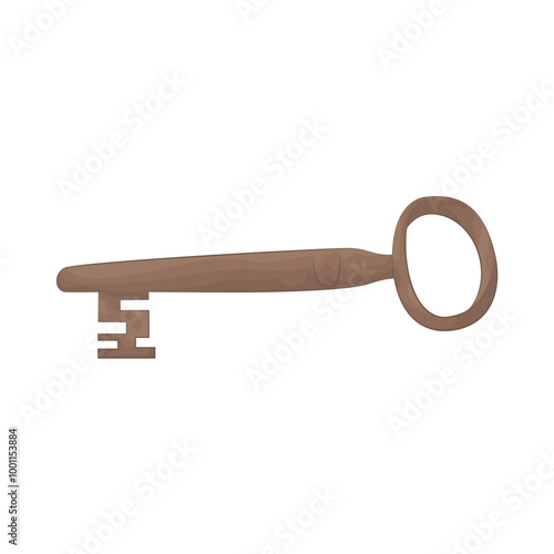 Illustration of old key 