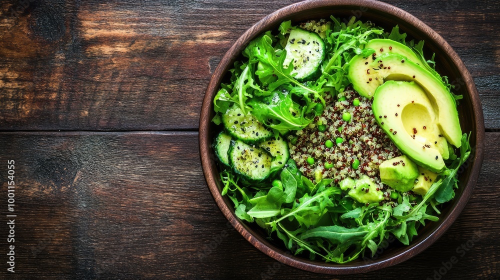 Fresh Salad Bowl with Quinoa and Avocado Fresh Salad Bowl with Quinoa and Avocado