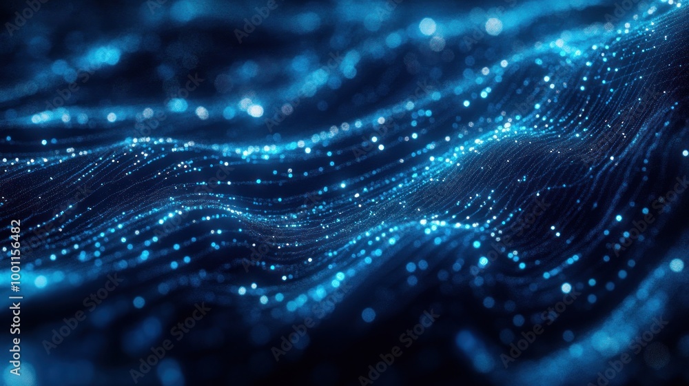 Abstract Blue Digital Waves Abstract Blue Digital Waves