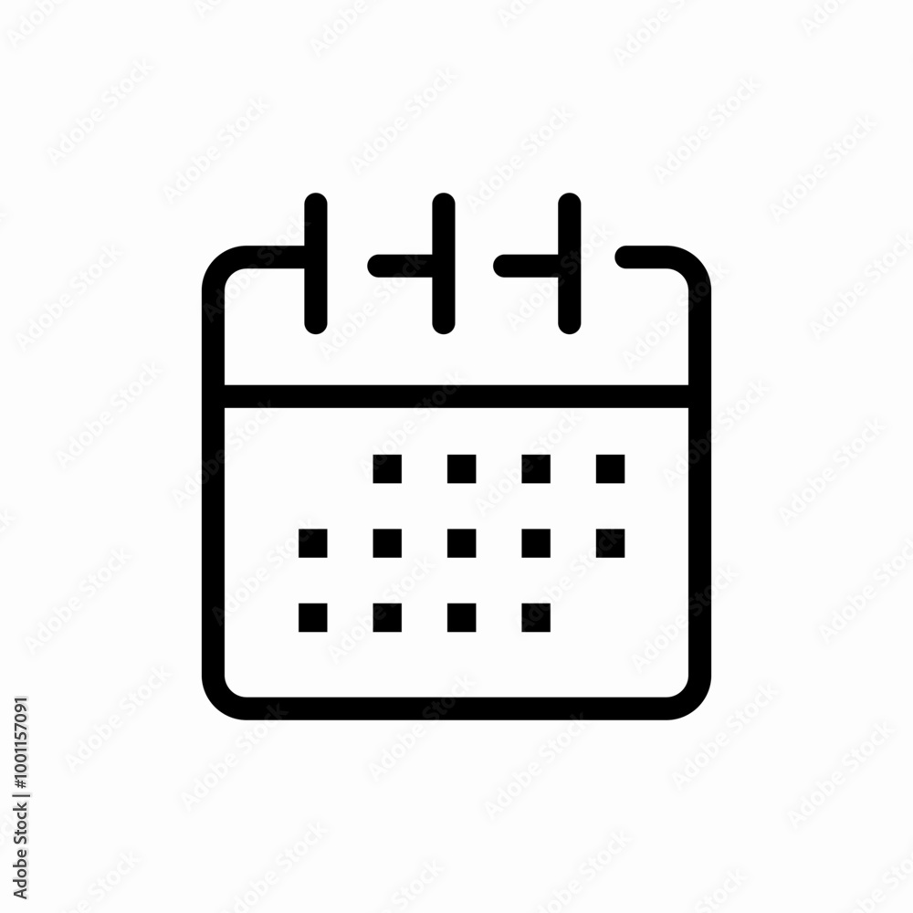 calendar month week icon sign vector calendar month week icon sign vector