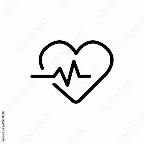 ekg ecg cardiogram icon sign vector