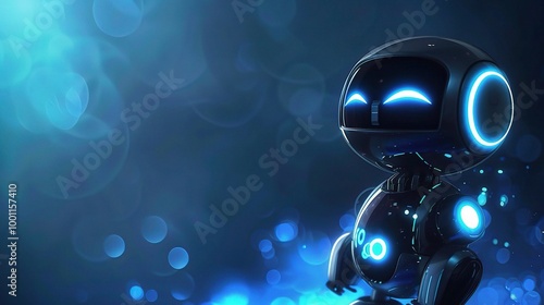 Stunning Blue Intelligent Robot Technology Background: A Futuristic and Advanced Vision. Explore the Possibilities