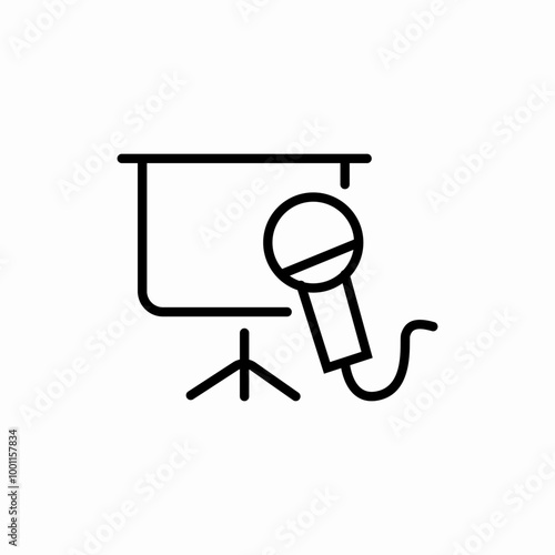 streaming event training icon sign vector