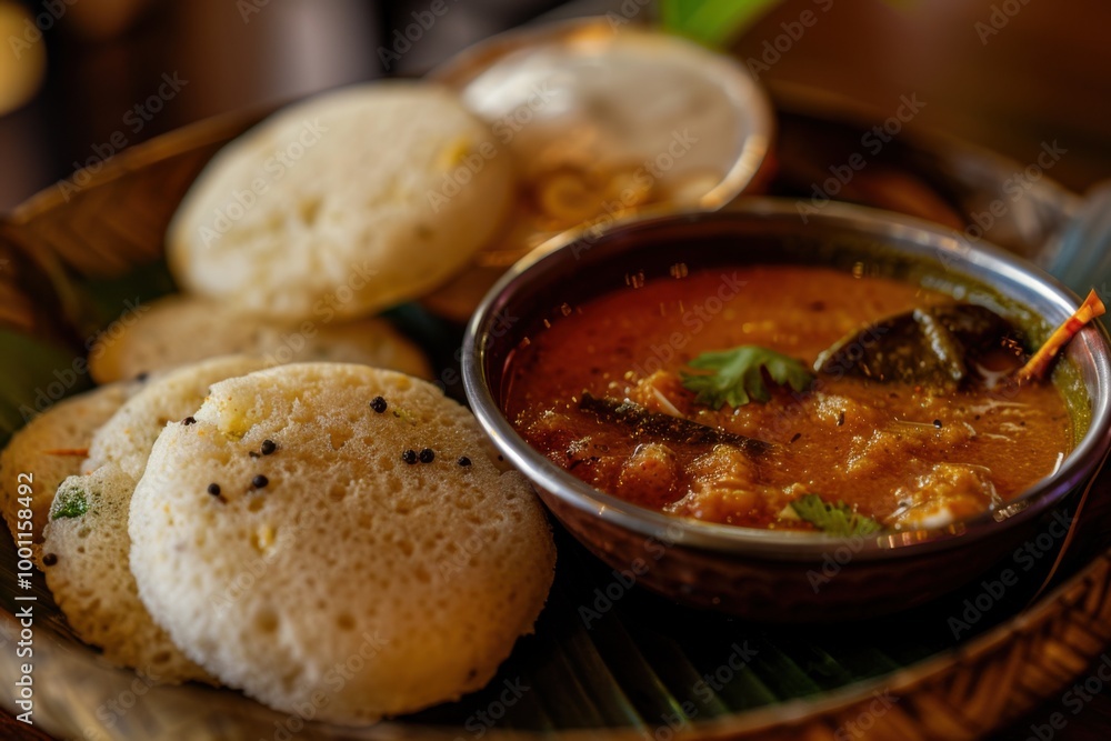 Soft Fluffy Idli with Sambar and Coconut Chutney – Traditional South Indian Breakfast Delight Soft Fluffy Idli with Sambar and Coconut Chutney – Traditional South Indian Breakfast Delight