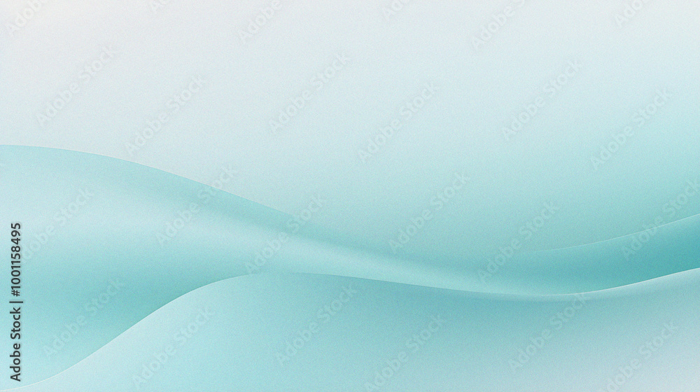 Fototapeta premium Abstract mint color gradient background with grainy texture. Pastel trendy backdrop with noise effect. Retro illustration.
