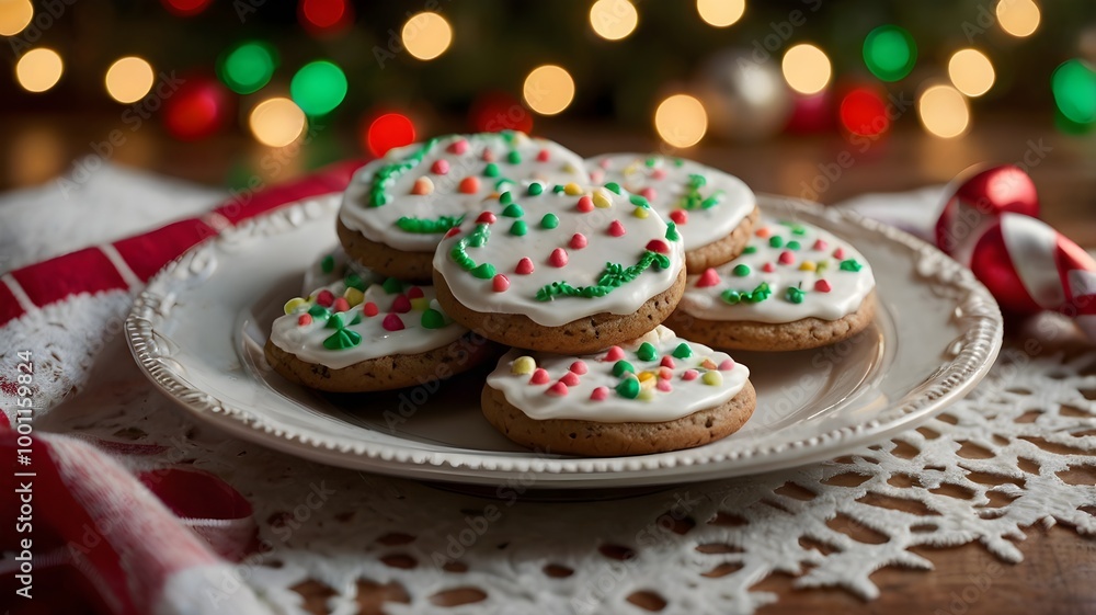 christmas cookies on a plate christmas cookies on a plate