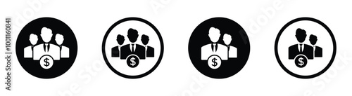 Investors vector icon design. Financial Investor sign. Businessman investor signs. Investors icon. Startup investor vector icon