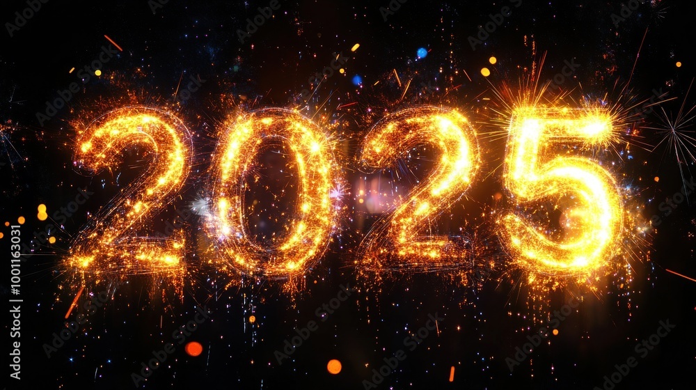 Sparkling 2025 New Year Greeting Sparkling 2025 New Year Greeting