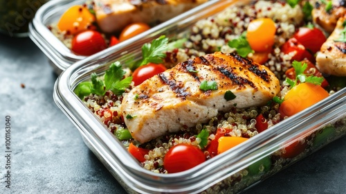 Grilled Chicken Meal Prep with Fresh Vegetables