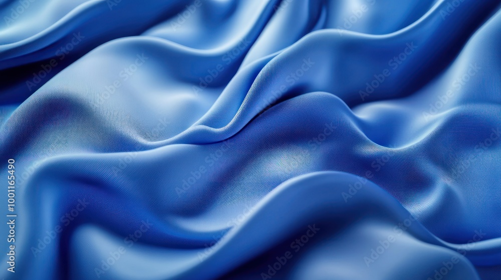 Obraz premium Blue Satin Fabric Texture