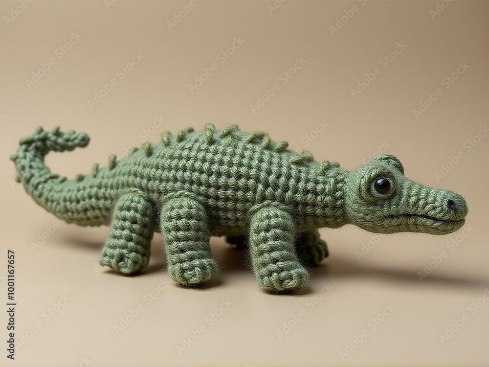 Fototapeta premium crocodiles made by wool