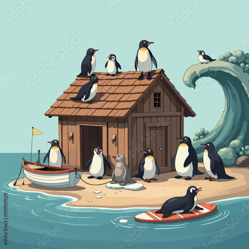 Penguin Beach Gathering