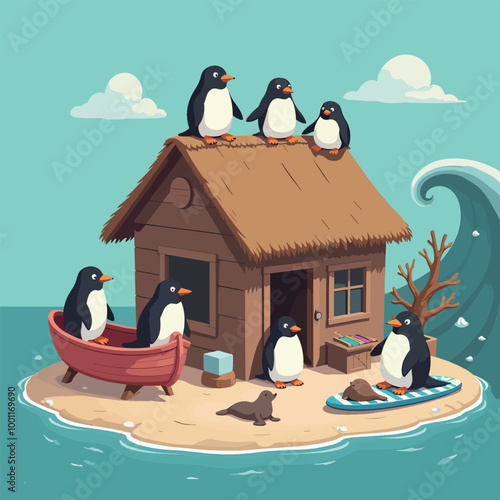Penguin Beach Gathering