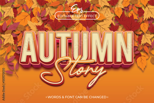 Autumn Story editable text effect template