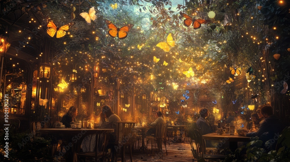 Obraz premium Enchanted Garden Evening