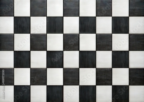 A minimalist, abstract background featuring a traditional black and white chessboard pattern, providing a strategic and intellectual visual foundation for various design projects.