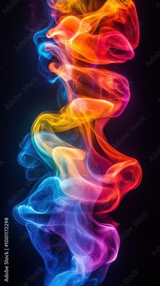 Abstract colorful energy light streaks against a dark background Abstract colorful energy light streaks against a dark background