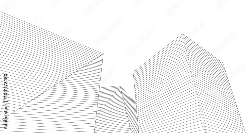 ​​abstract architecture 3d illustration background	
