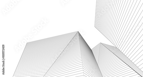 ​​abstract architecture 3d illustration background	
