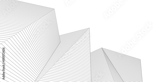 ​​abstract architecture 3d illustration background 