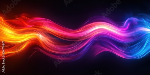 Wallpaper Mural Abstract colorful energy light streaks against a dark background Torontodigital.ca