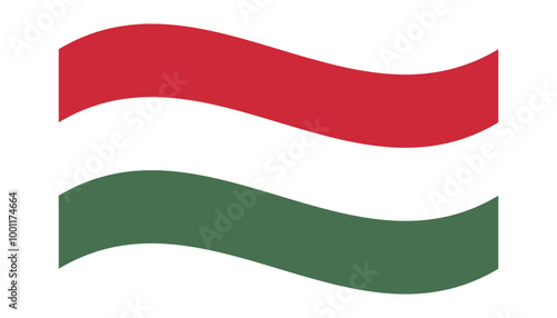 Free Download Wavy flag of Hungary, isolated on a transparent background. Vector illustration - GFXLoad