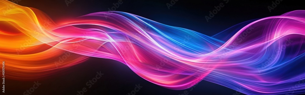 Abstract colorful energy light streaks against a dark background Abstract colorful energy light streaks against a dark background