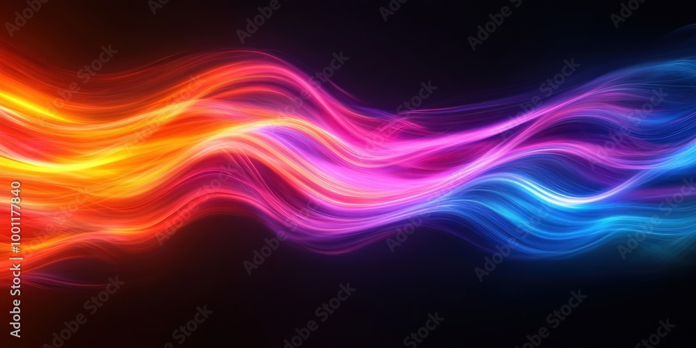 Abstract colorful energy light streaks against a dark background Abstract colorful energy light streaks against a dark background
