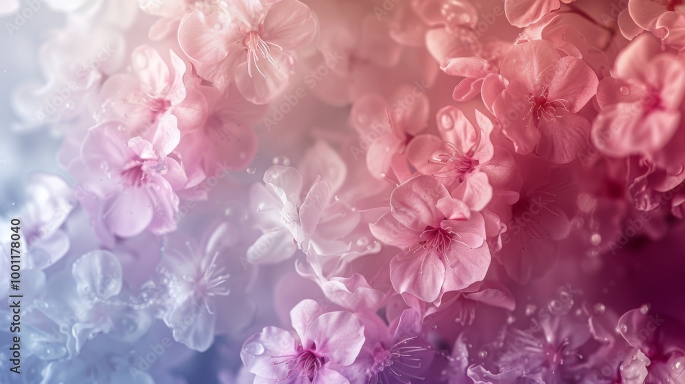 Dreamy pastel-colored flowers in soft pink, lavender, and white tones, with blurred background and subtle lighting, serene and ethereal atmosphere, romance, beauty, tranquility Dreamy pastel-colored flowers in soft pink, lavender, and white tones, with blurred background and subtle lighting, serene and ethereal atmosphere, romance, beauty, tranquility