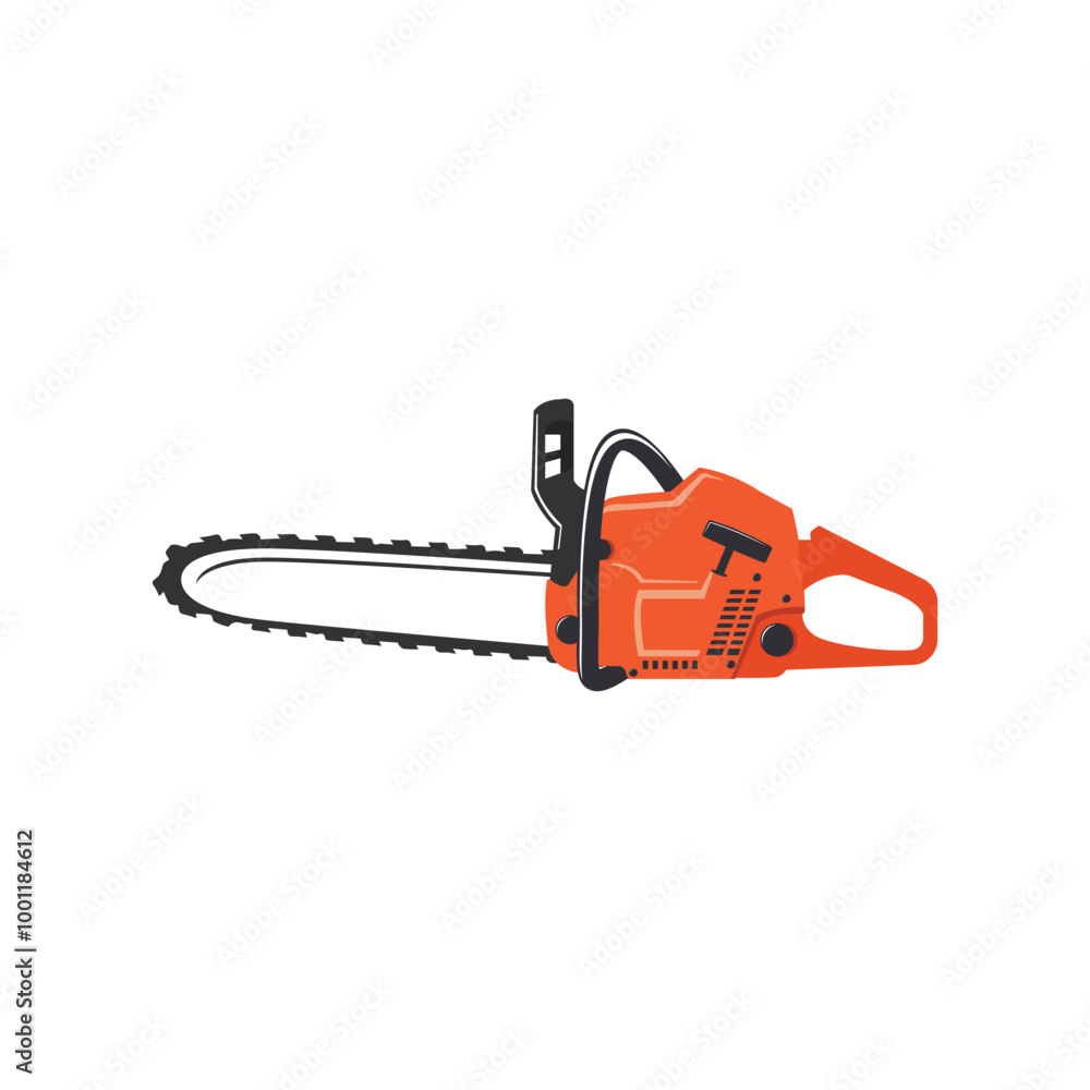 Professional chainsaw concept vector Professional chainsaw concept vector