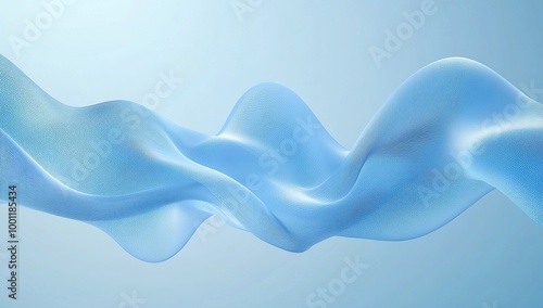 Abstract blue wavy background with a rope or cable shape