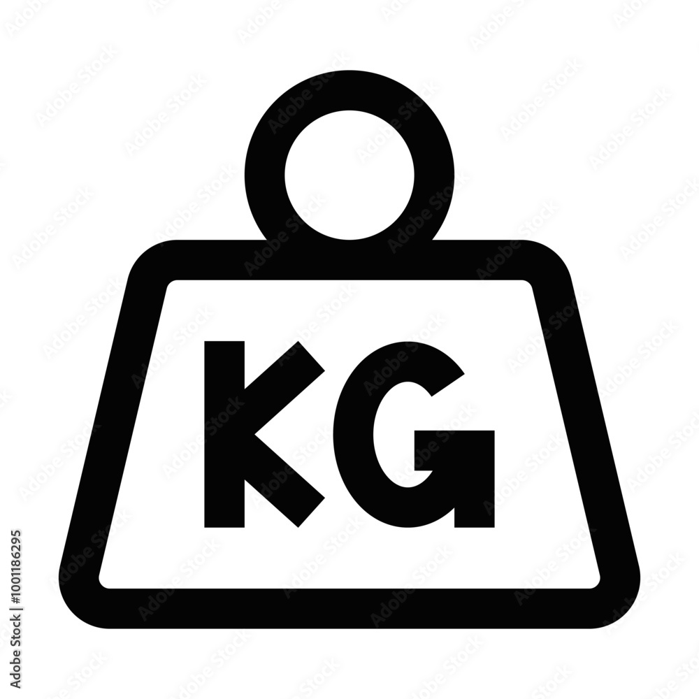 Vector illustration of a weight icon with Vector illustration of a weight icon with