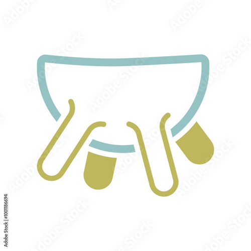 Cow udder vector icon. Dairy product sign
