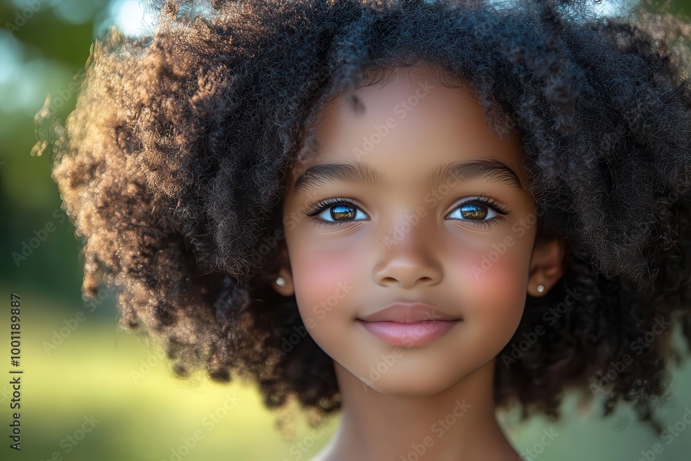 radiant african american girl with a joyful expression showcasing her beautiful afro hairstyle the image captures the essence of happiness and cultural pride highlighting diversity in beauty radiant african american girl with a joyful expression showcasing her beautiful afro hairstyle the image captures the essence of happiness and cultural pride highlighting diversity in beauty