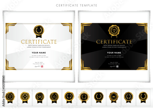 賞状１８３（横）certificate　award　表彰状　celebration