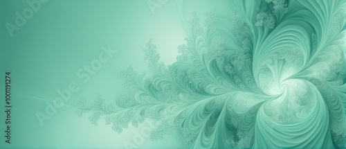 Abstract Mint Green Swirling Design