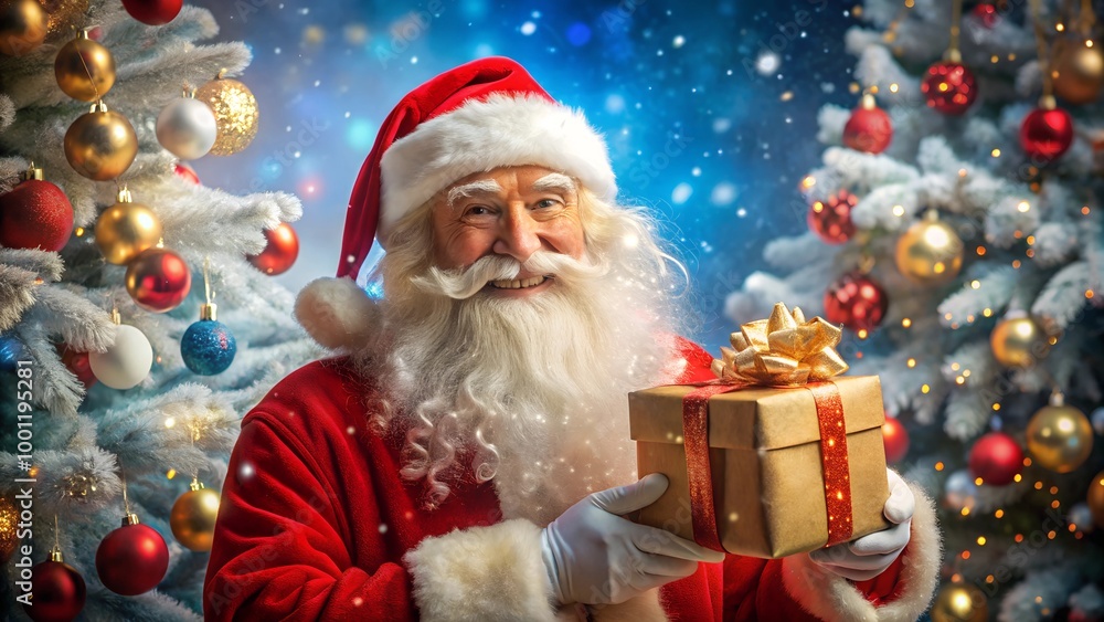 Santa gives gifts Merry Christmas concept Santa gives gifts Merry Christmas concept