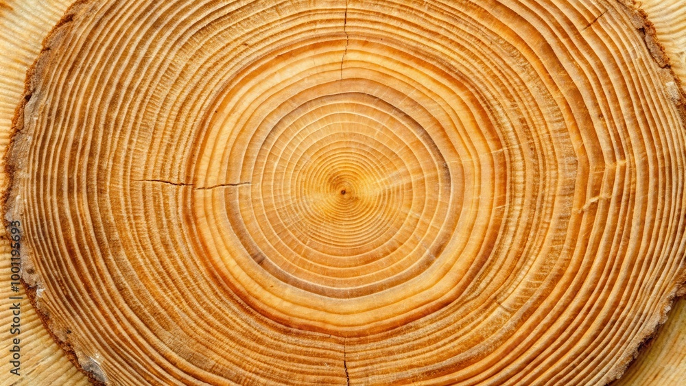 Naklejka premium Detailed cross section of Pinus Sylvestris wood, Scots Pine texture macro photography